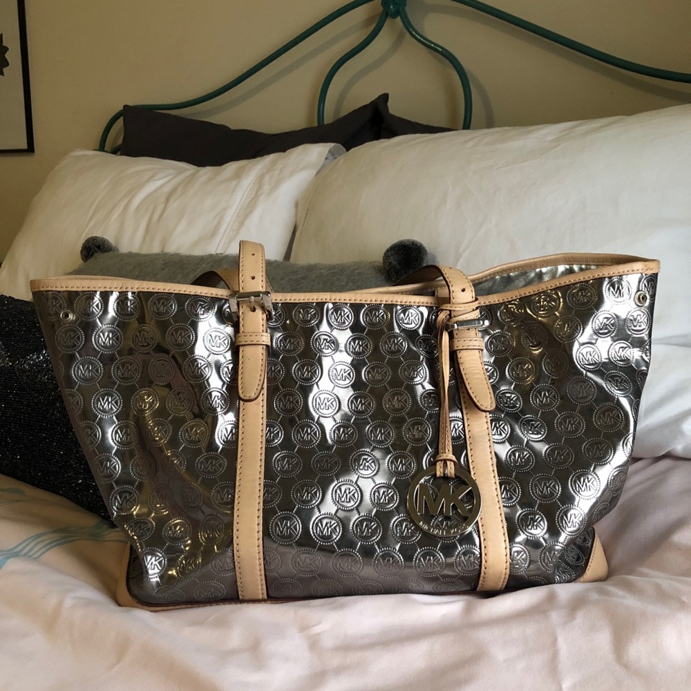 Michael Kors metallic tote